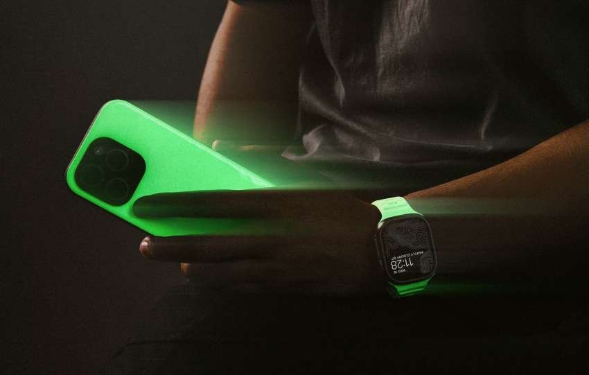 Cinturini per Apple Watch e case per iPhone che brillano al buio