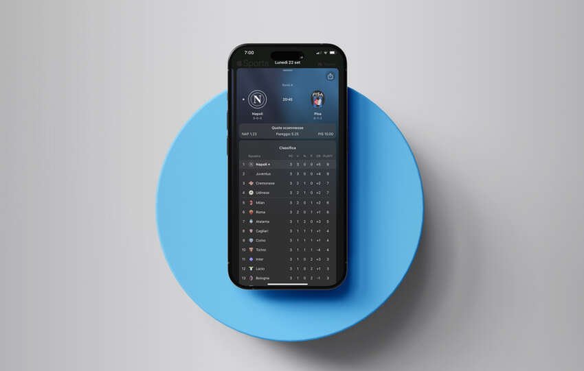 Apple Sports arriva in Italia: tutte le novità dell’app ufficiale per seguire la Serie A e non solo